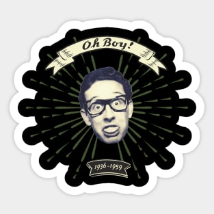 Buddy Holly "Oh Boy" Sticker